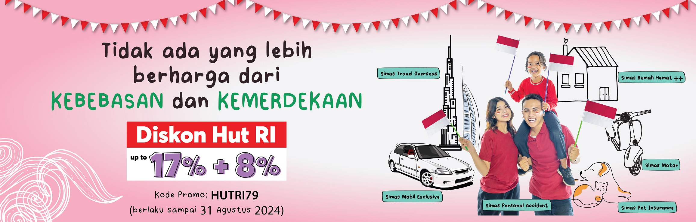 Banner Promo Asuransi Sinar Mas HUT RI - Desktop